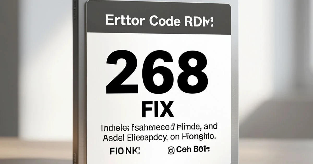 268 Fix Guide 268 Fix Guide - Why Error Code