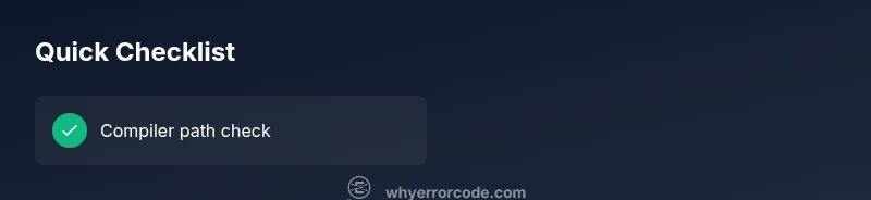 Checklist for diagnosing GCC errors in VS Code
