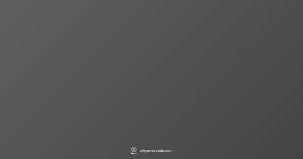 Error 1001 Fix - Why Error Code (illustration)