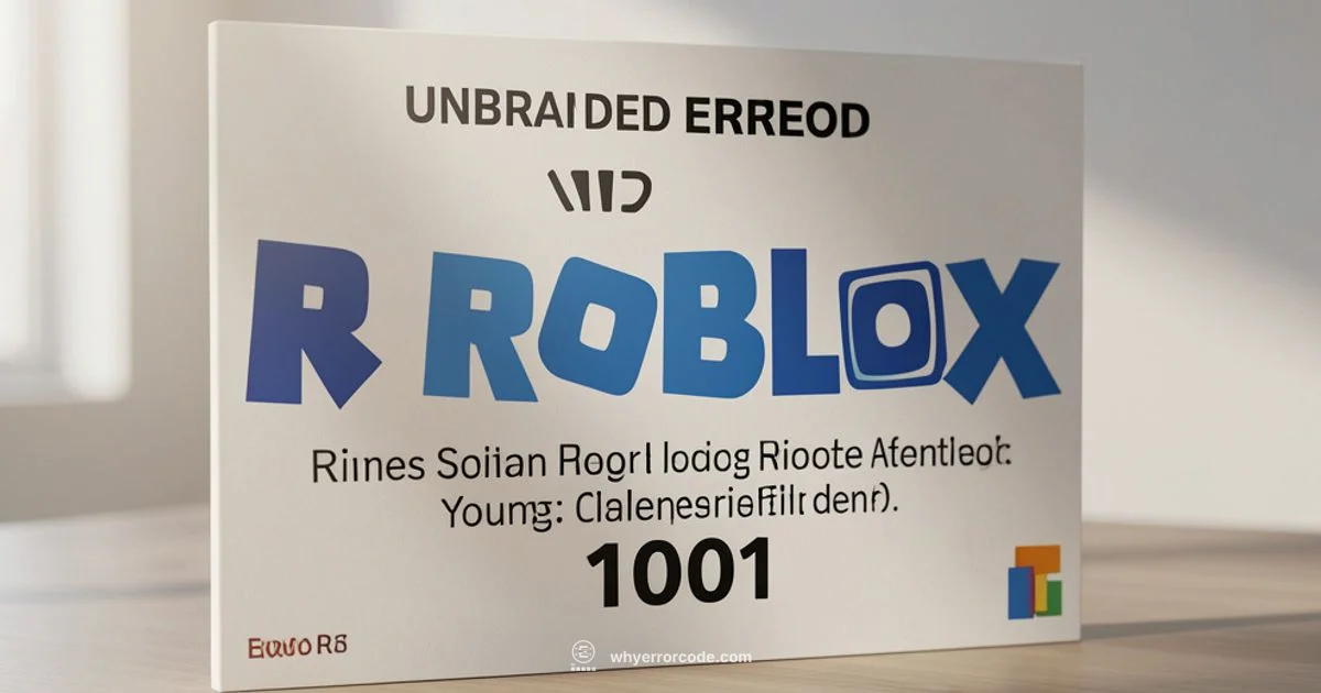 Error 1001 Fix - Why Error Code