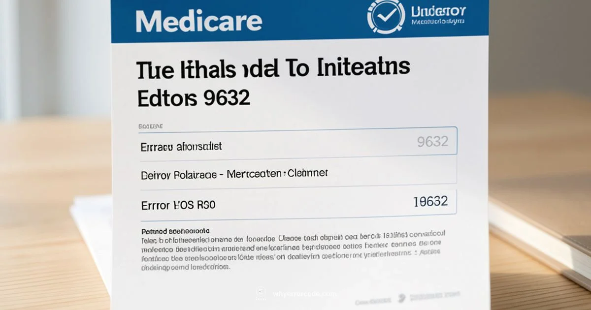 9632 Error Troubleshooting - Why Error Code