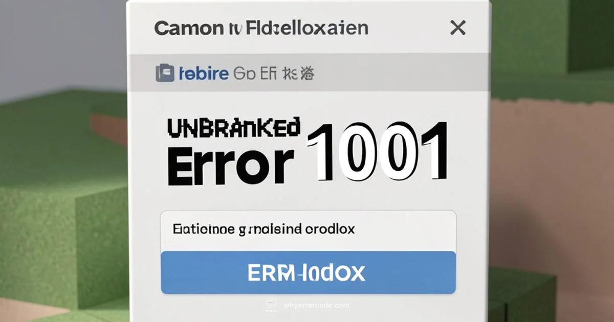 Roblox Error 1001 Guide - Why Error Code