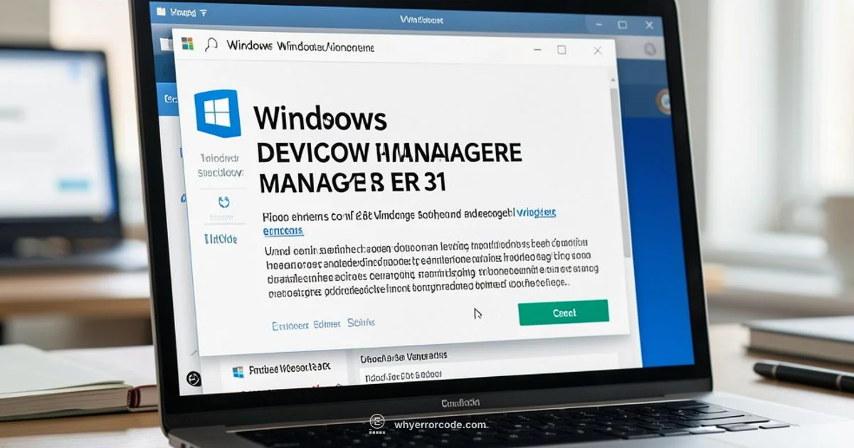Device Manager 31 Fix - Why Error Code