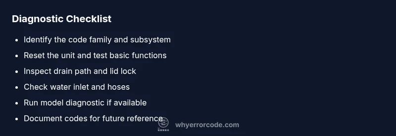 Checklist for diagnosing Maytag washer error codes