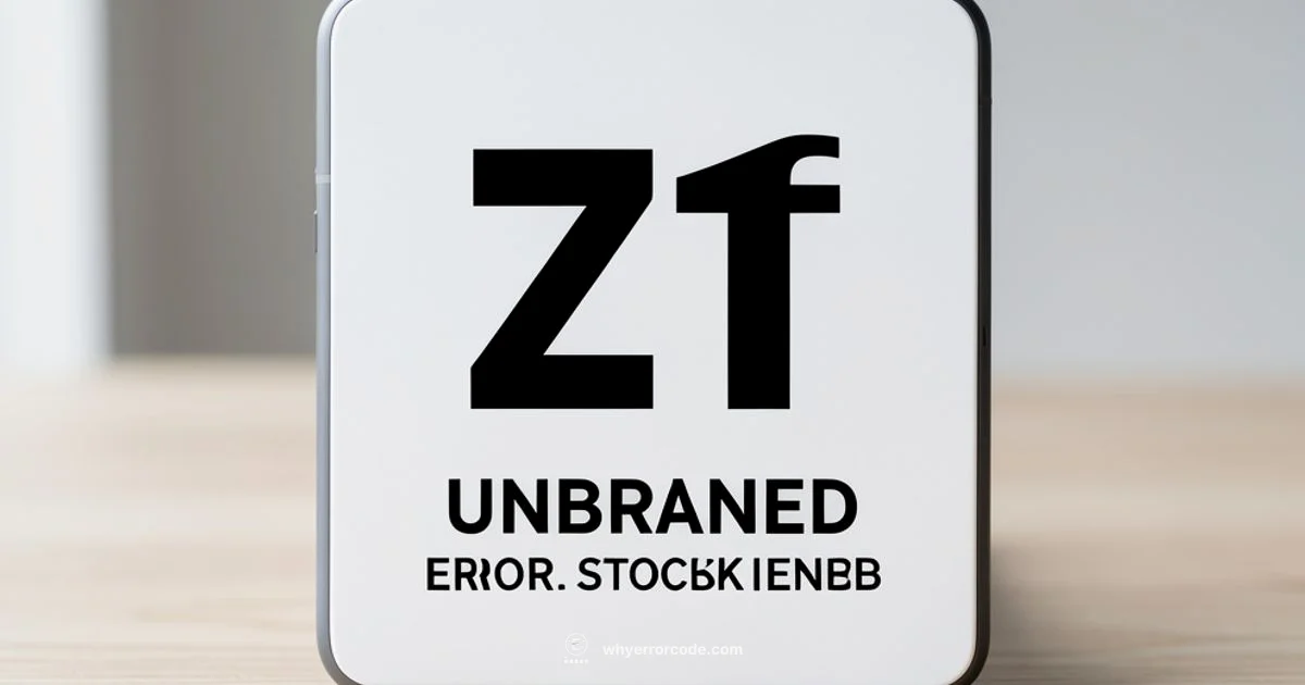 ZT Error Code - Why Error Code