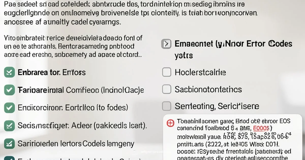 Error Codes Explained - Why Error Code