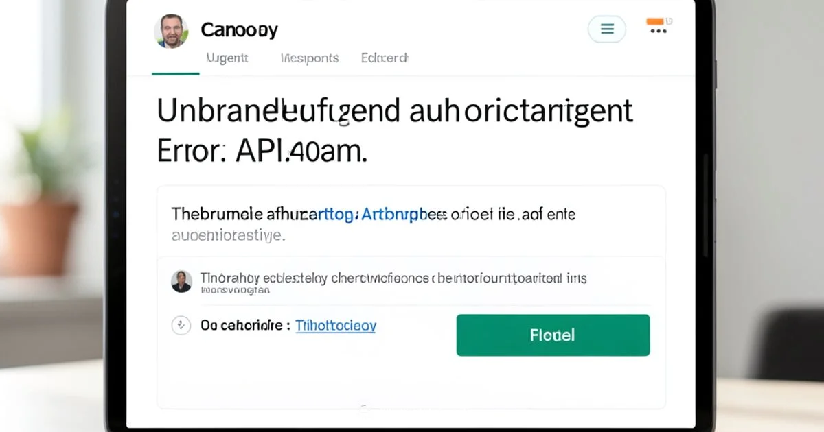 Not Authorized - Why Error Code