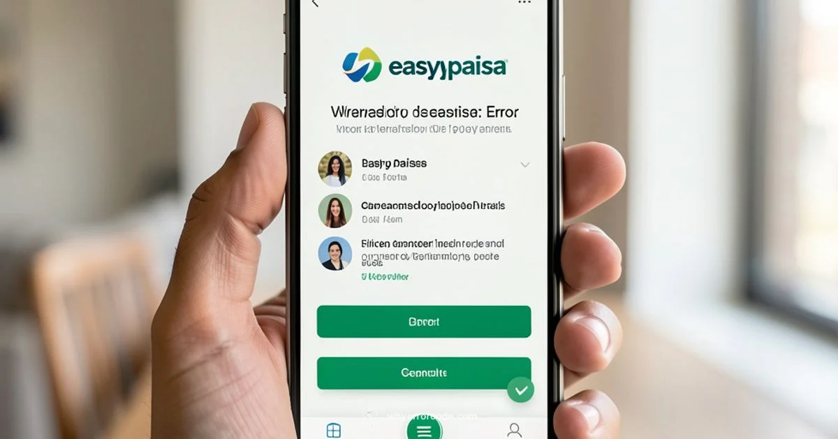 Easypaisa Error Fix Easypaisa Error Fix - Why Error Code