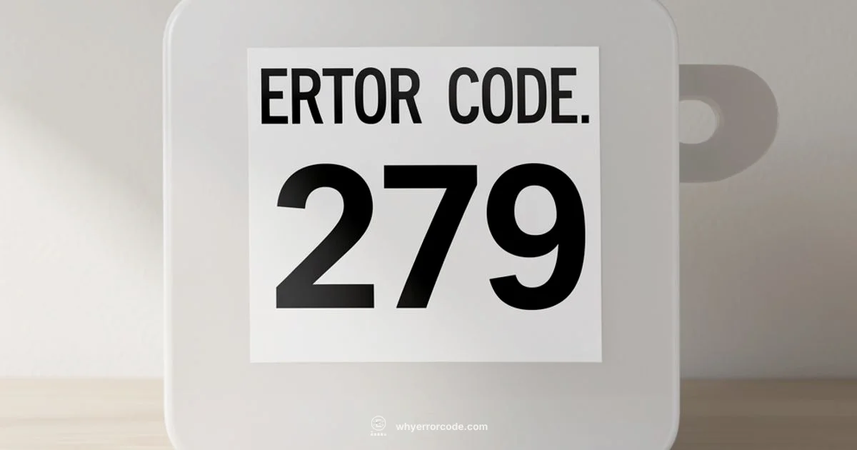 Error 279 Fix Guide - Why Error Code