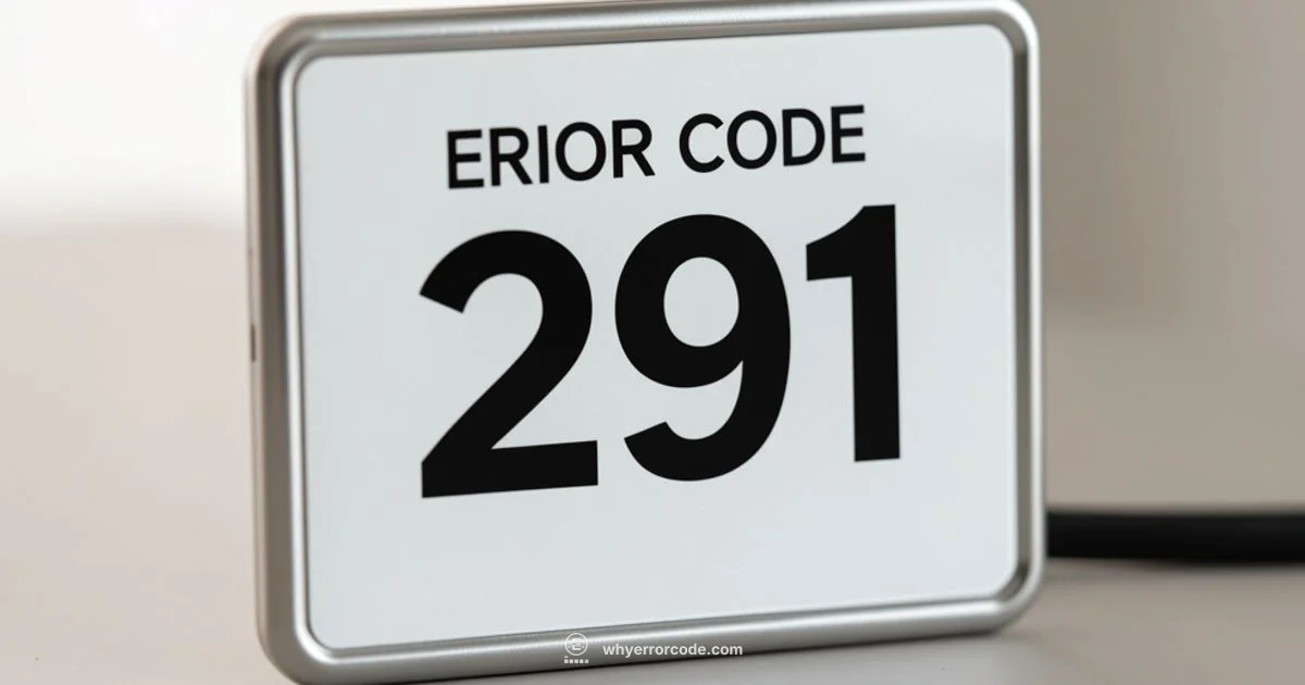 Error 291 Guide - Why Error Code