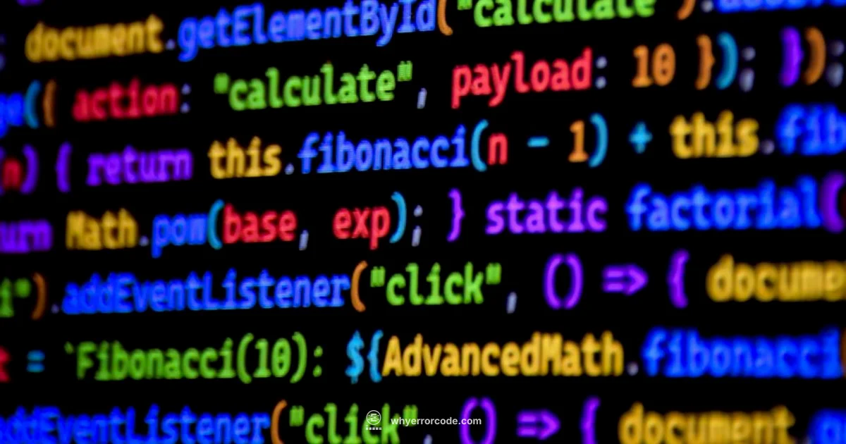 Error Code Meaning - Why Error Code