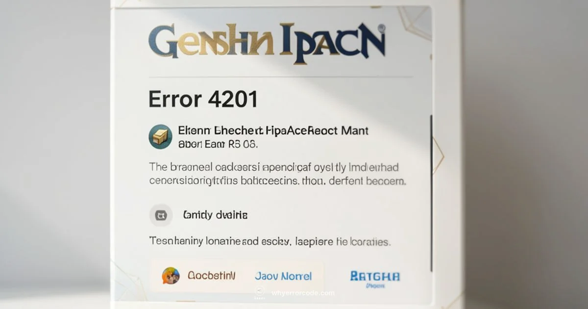 Error 4201 Guide Error 4201 Guide - Why Error Code