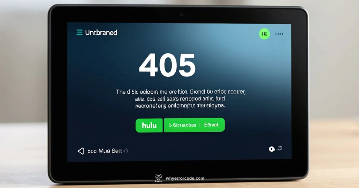 Fix Hulu 405 Fast - Why Error Code