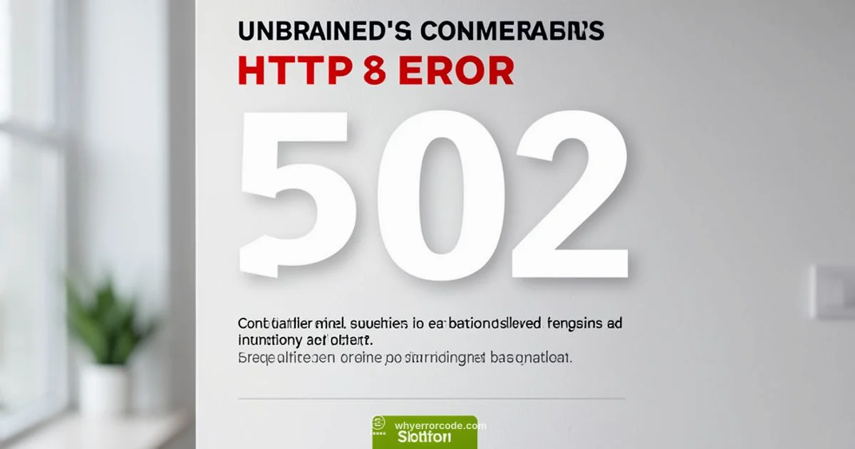 502 Error Fix - Why Error Code