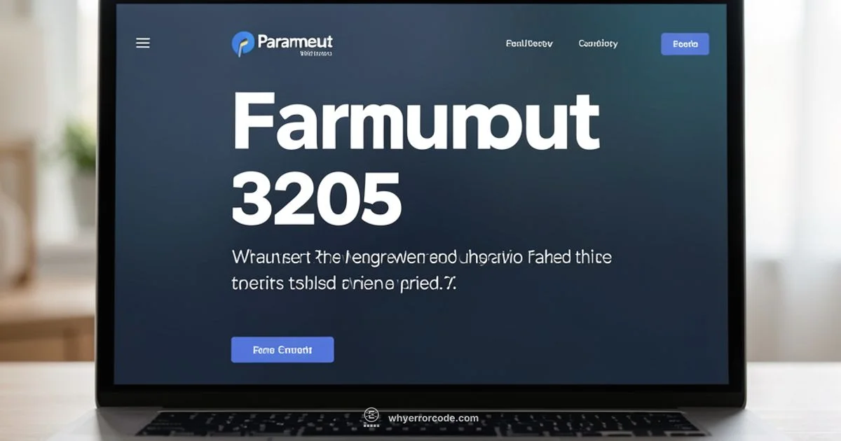 3205 Fix Guide - Why Error Code
