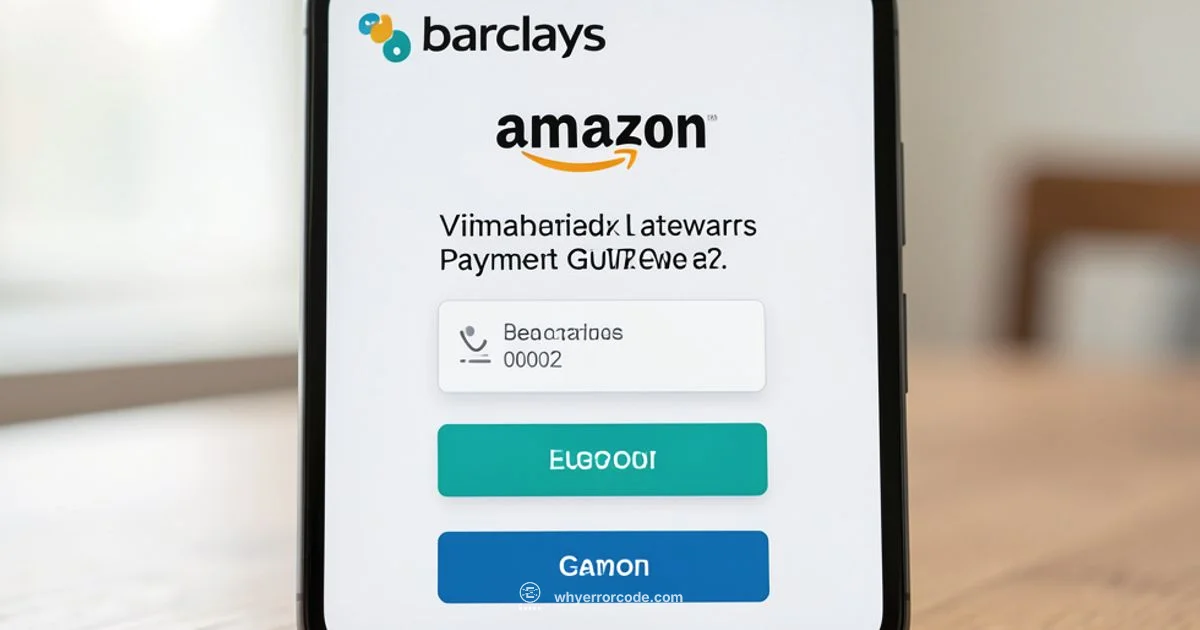 Barclays-Amazon 00002 Fix - Why Error Code