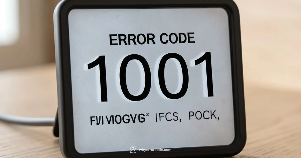 Error 1001 Error 1001 - Why Error Code