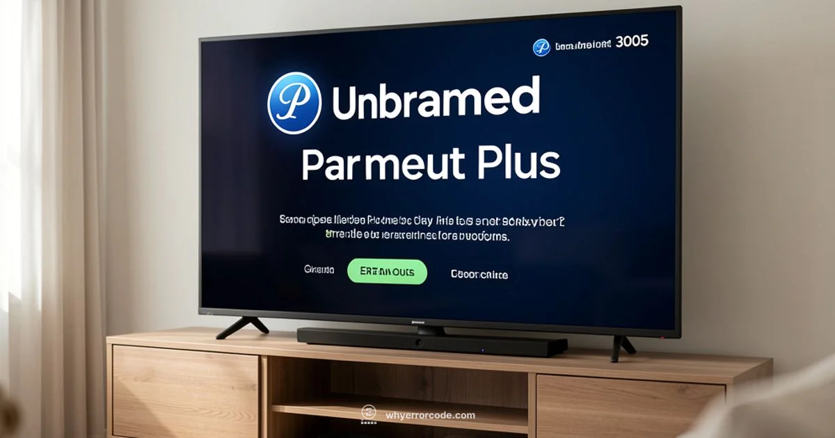 Paramount 3005 Fix - Why Error Code