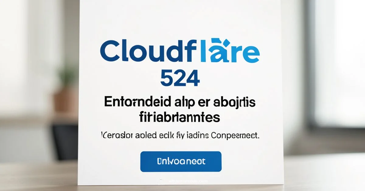 524 Error Fix 524 Error Fix - Why Error Code
