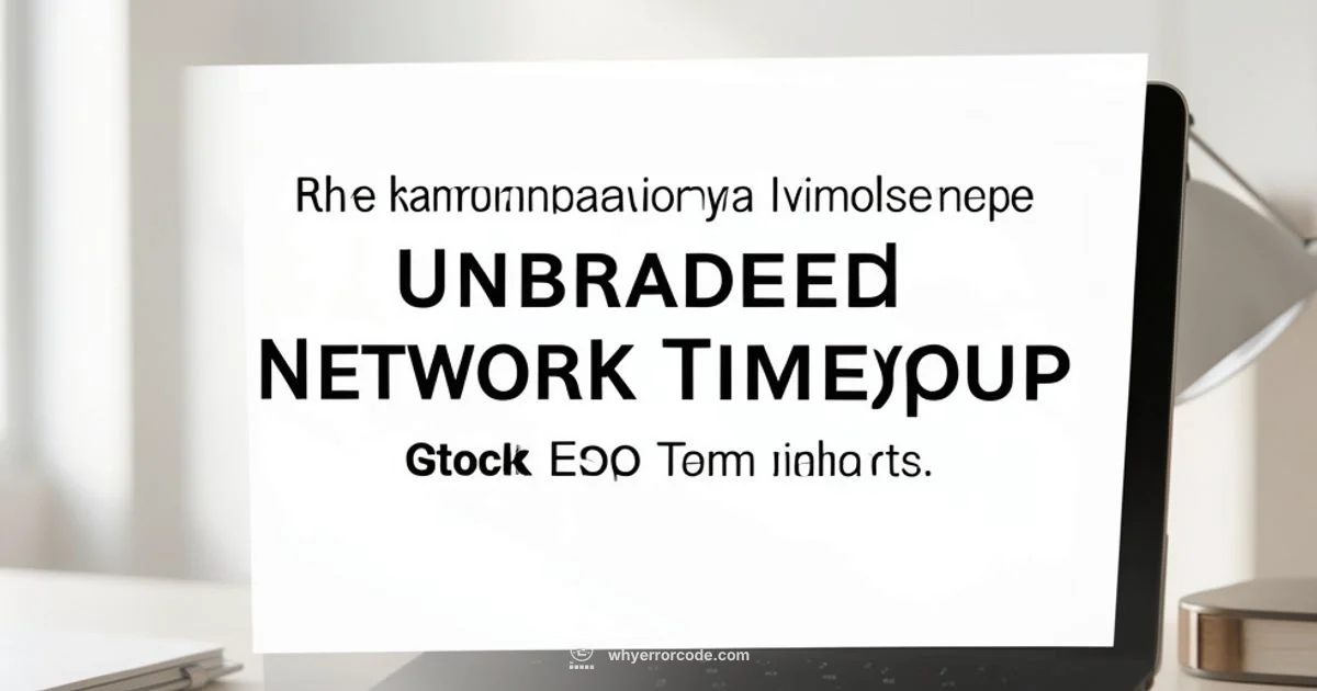 Timeout Error Overview - Why Error Code