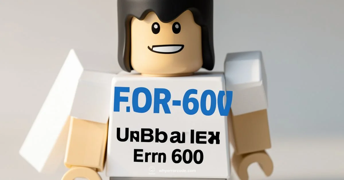 Roblox 600 Fix - Why Error Code