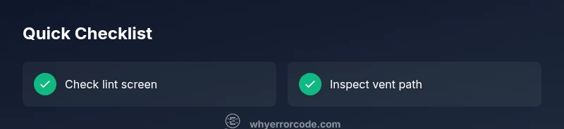 Checklist for Samsung dryer error code troubleshooting