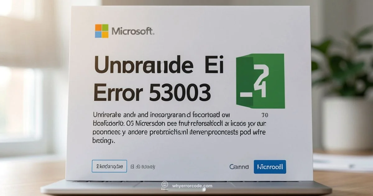 53003 Fix - Why Error Code