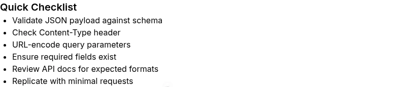 Tailwind infographic checklist for fixing HTTP 400 errors