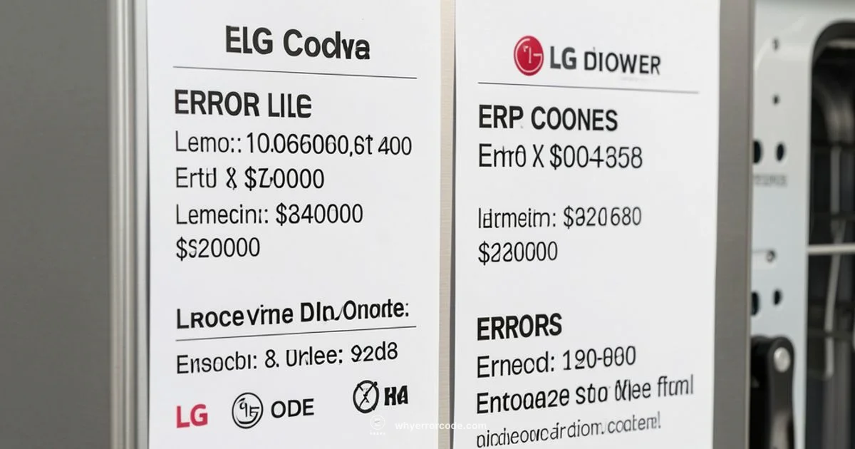 LG Dishwasher Errors - Why Error Code