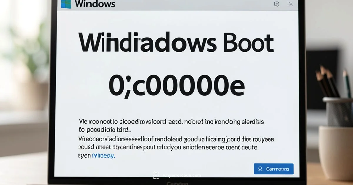 Boot Error Fix - Why Error Code