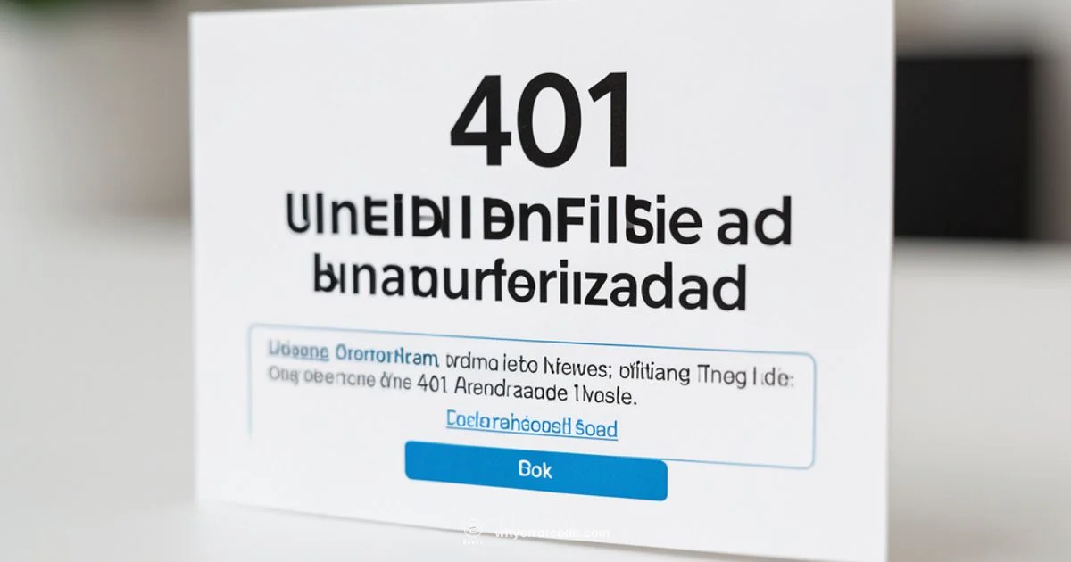 401 Unauthorized Fix - Why Error Code