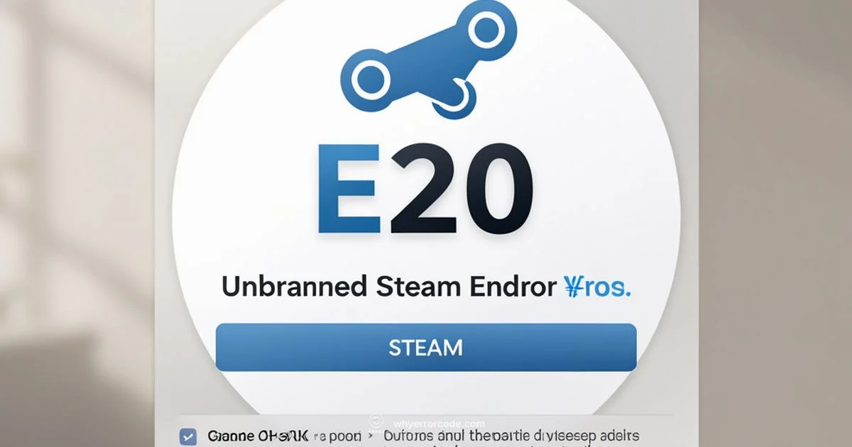 E20 Steam Error - Why Error Code