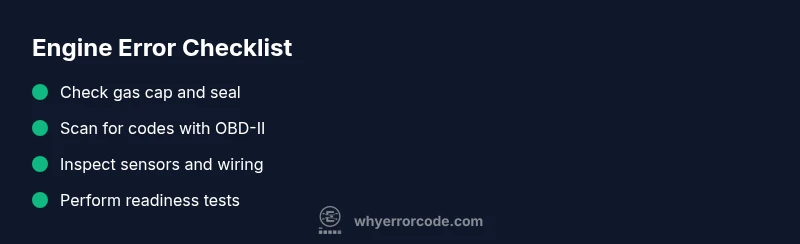 Checklist for diagnosing engine error codes