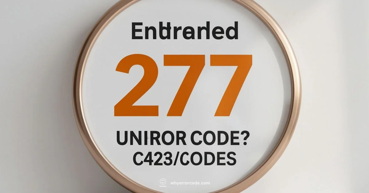 277 Error Code Fix - Why Error Code