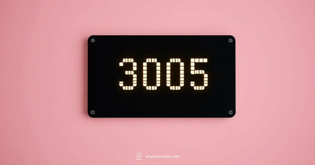 Error 3005 Fix - Why Error Code