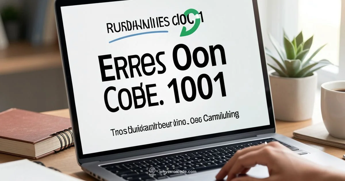 Error 1001 Troubleshooting - Why Error Code