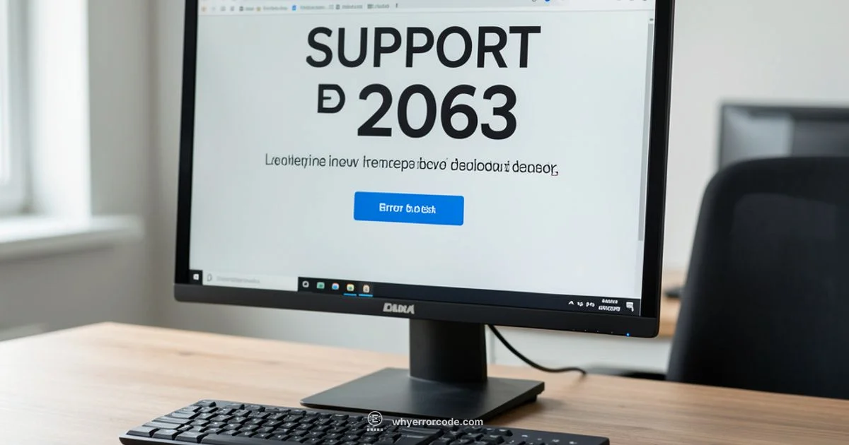 Error 2063 Fix - Why Error Code
