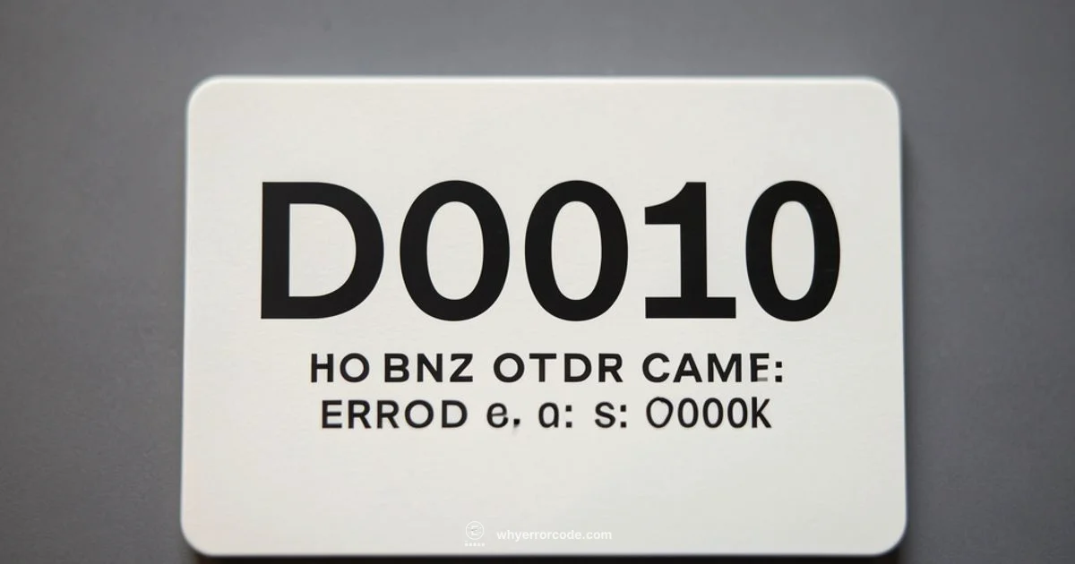 D0010 Overview - Why Error Code
