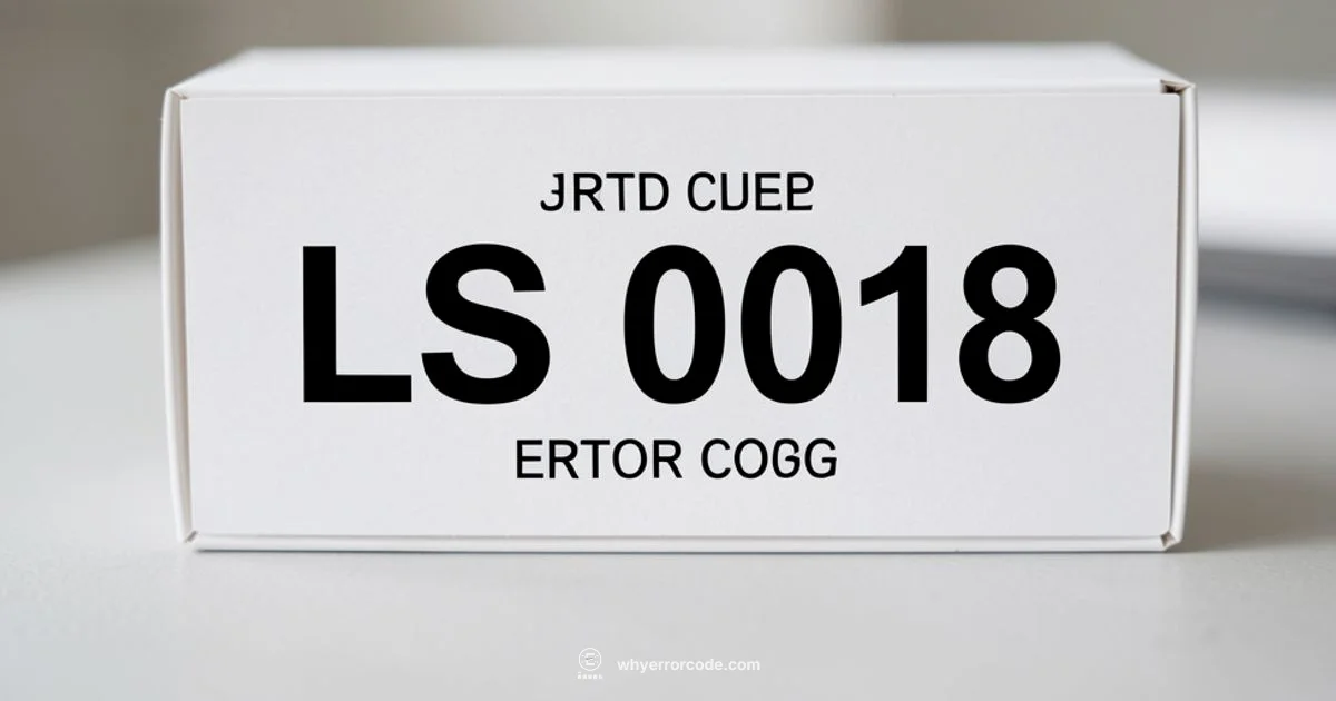 LS 0018 Guide LS 0018 Guide - Why Error Code