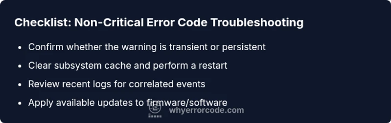 Tailwind CSS checklist infographic for non-critical error codes