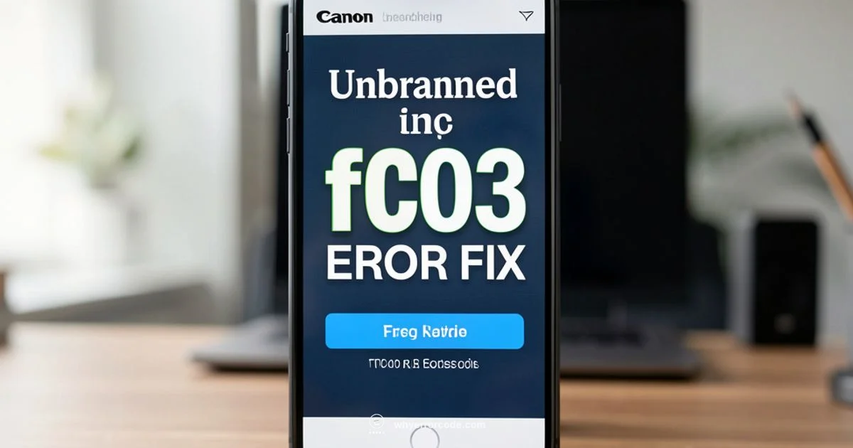 fc03 Error Guide - Why Error Code