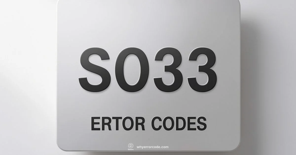 SO33 Fix Guide SO33 Fix Guide - Why Error Code