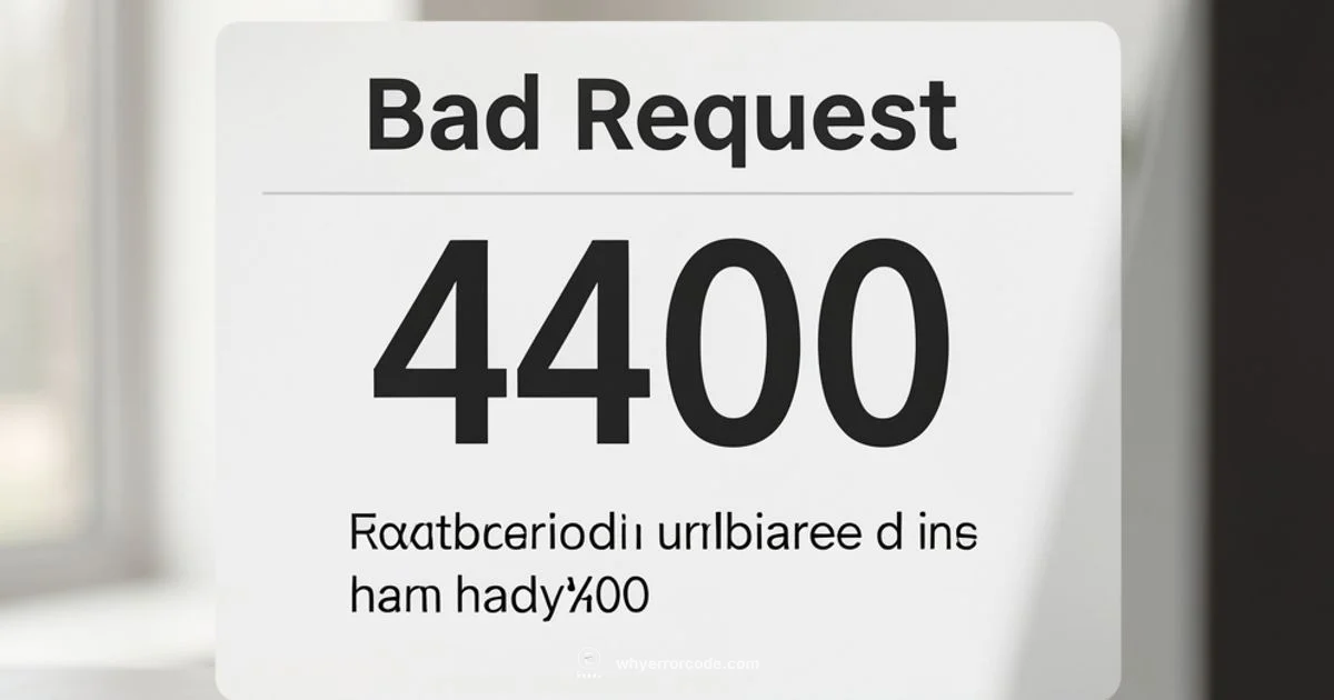 Bad Request Bad Request - Why Error Code