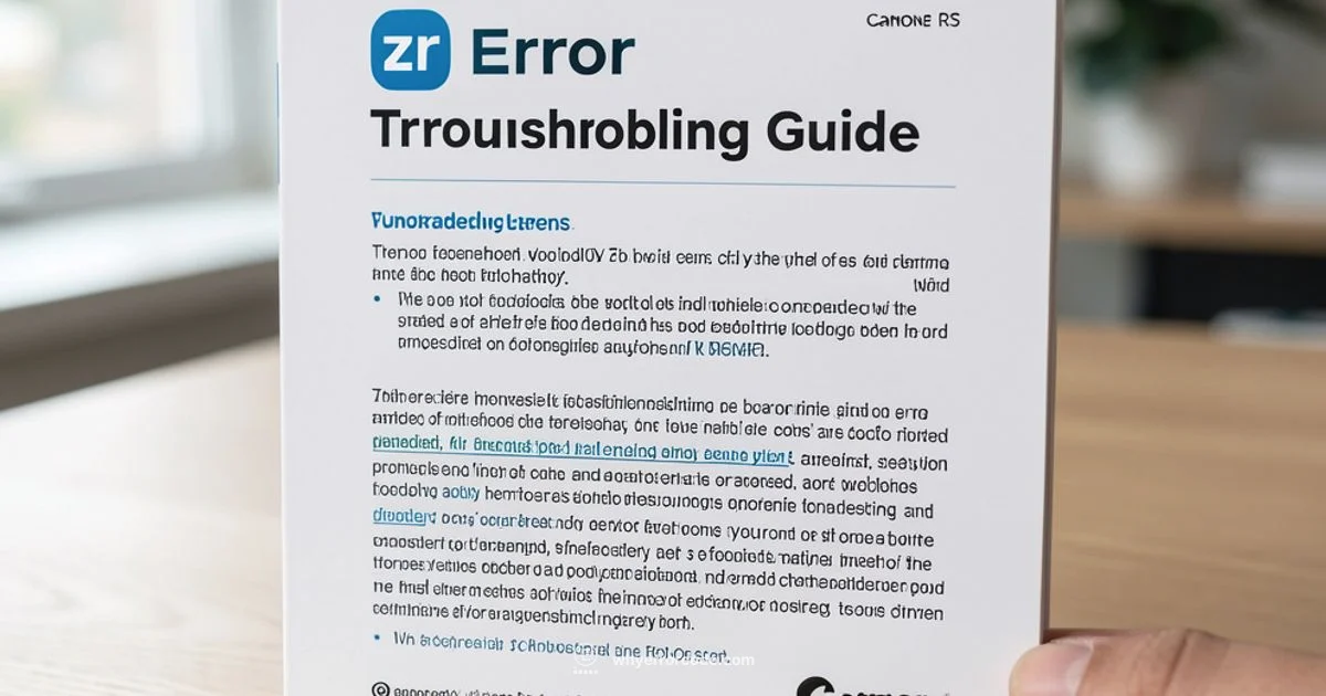 ZR Error Guide - Why Error Code