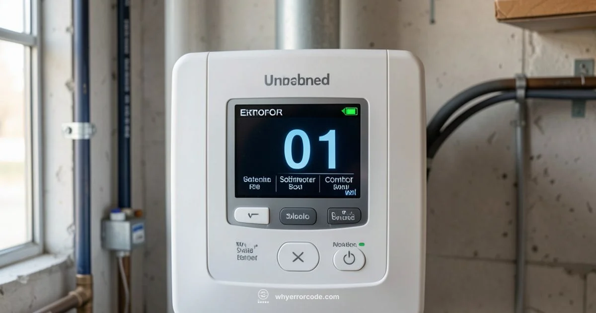 Water Softener 01 Fault - Why Error Code