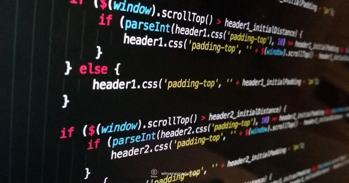 Error Code Fix - Why Error Code