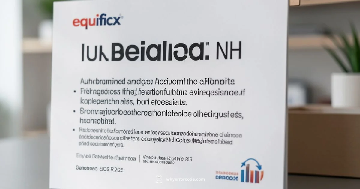 NH Error on Equifax - Why Error Code