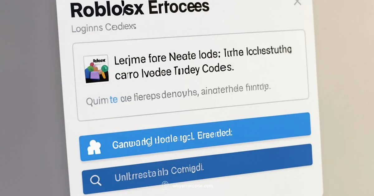 Roblox Error Codes - Why Error Code