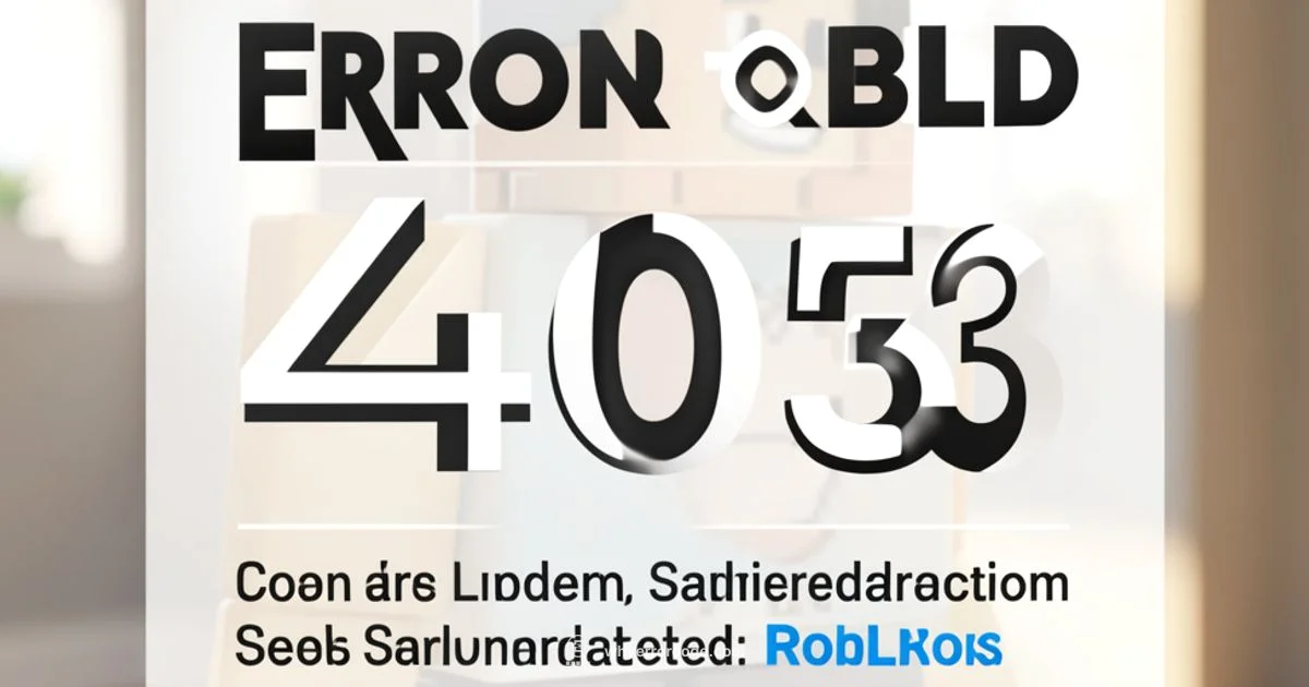 403 Roblox Fix - Why Error Code