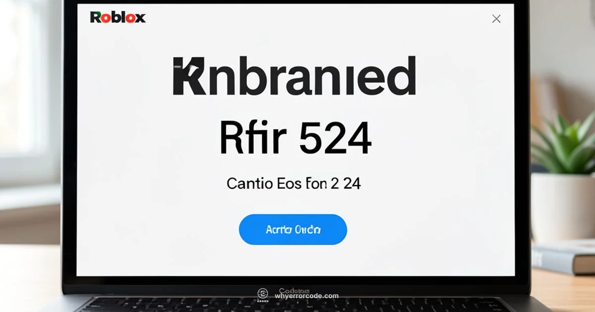 Roblox 524 Fix - Why Error Code